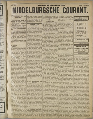 Middelburgsche Courant 1920-09-25