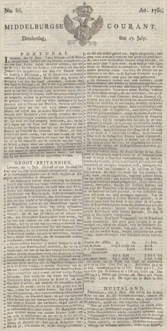 Middelburgsche Courant 1760-07-17