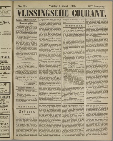 Vlissingse Courant 1892-03-04