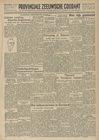 Provinciale Zeeuwse Courant 1947-04-12