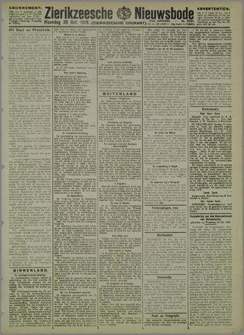 Zierikzeesche Nieuwsbode 1919-10-20