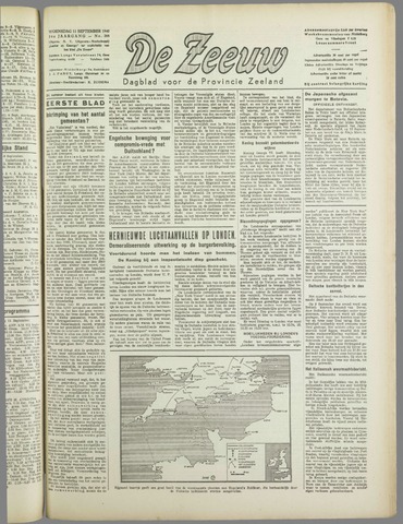 De Zeeuw. Christelijk-historisch nieuwsblad voor Zeeland 1940-09-11