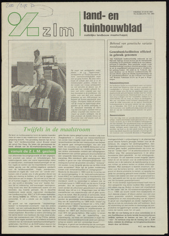 Zeeuwsch landbouwblad ... ZLM land- en tuinbouwblad 1987-06-19