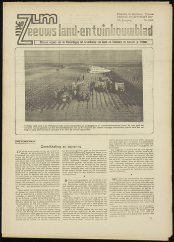 Zeeuwsch landbouwblad ... ZLM land- en tuinbouwblad 1967-09-29