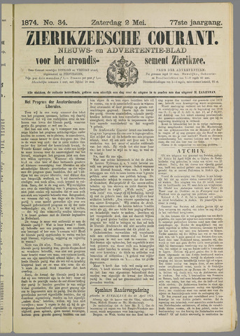 Zierikzeesche Courant 1874-05-02