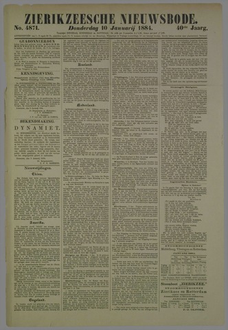 Zierikzeesche Nieuwsbode 1884-01-10