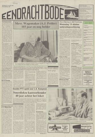 Eendrachtbode /Mededeelingenblad voor het eiland Tholen 1983-10-13