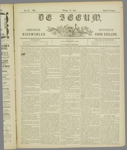 De Zeeuw. Christelijk-historisch nieuwsblad voor Zeeland 1895-06-25