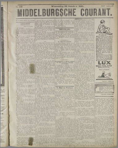 Middelburgsche Courant 1920-10-20