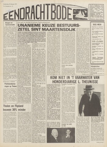 Eendrachtbode /Mededeelingenblad voor het eiland Tholen 1975-02-20