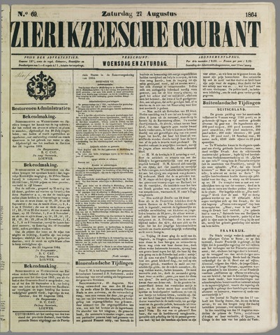 Zierikzeesche Courant 1864-08-27