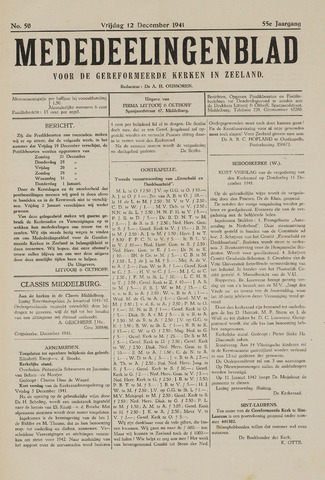 Zeeuwsche kerkbode, weekblad gewijd aan de belangen der gereformeerde kerken/ Zeeuwsch kerkblad 1941-12-12