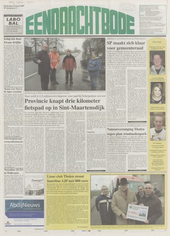 Eendrachtbode /Mededeelingenblad voor het eiland Tholen 2009-01-15