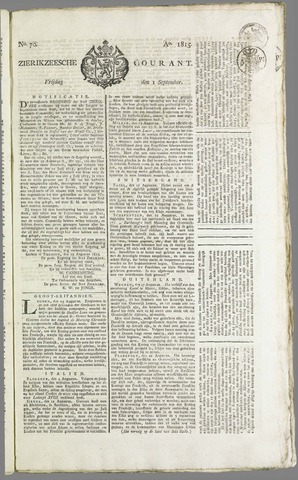 Zierikzeesche Courant 1815-09-01