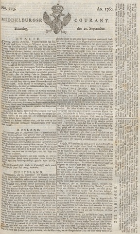 Middelburgsche Courant 1760-09-20
