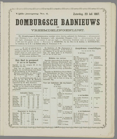 Domburgsch Badnieuws 1887-07-23