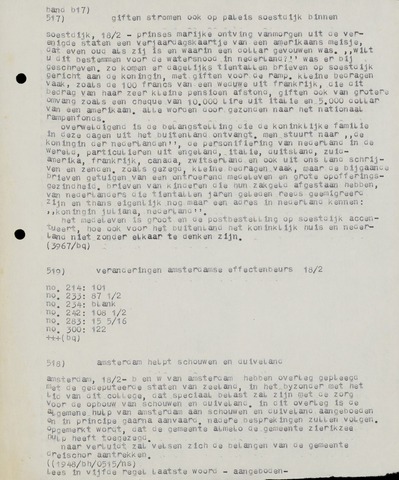 Watersnood documentatie 1953 - diversen 1953-02-17
