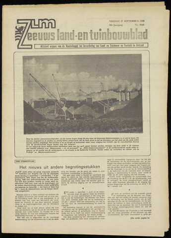 Zeeuwsch landbouwblad ... ZLM land- en tuinbouwblad 1968-09-27