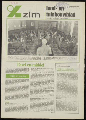 Zeeuwsch landbouwblad ... ZLM land- en tuinbouwblad 1984-08-03