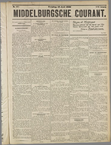 Middelburgsche Courant 1929-07-12