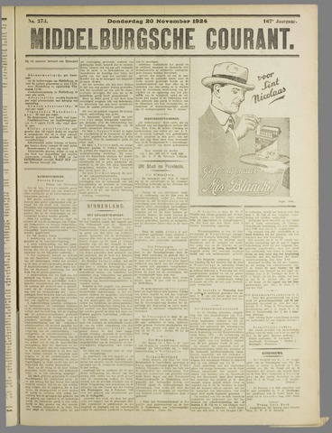 Middelburgsche Courant 1924-11-20