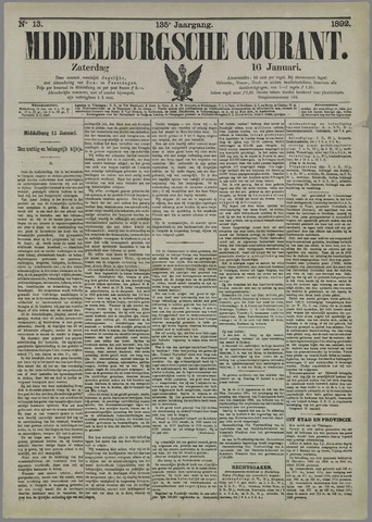 Middelburgsche Courant 1892-01-16