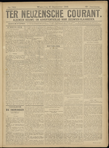 Ter Neuzensche Courant / Neuzensche Courant / (Algemeen) nieuws en advertentieblad voor Zeeuwsch-Vlaanderen 1925-09-30
