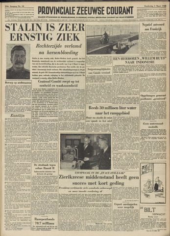 Provinciale Zeeuwse Courant 1953-03-05