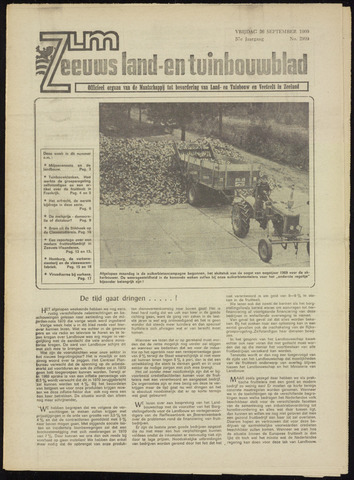 Zeeuwsch landbouwblad ... ZLM land- en tuinbouwblad 1969-09-26