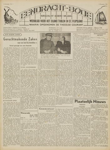 Eendrachtbode /Mededeelingenblad voor het eiland Tholen 1950-12-08