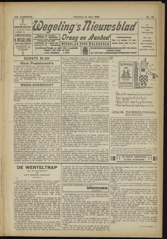 Zeeuwsch Nieuwsblad/Wegeling’s Nieuwsblad 1926-07-16
