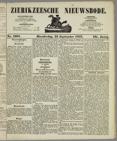 Zierikzeesche Nieuwsbode 1853-09-22