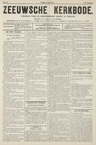 Zeeuwsche kerkbode, weekblad gewijd aan de belangen der gereformeerde kerken/ Zeeuwsch kerkblad 1937-06-04