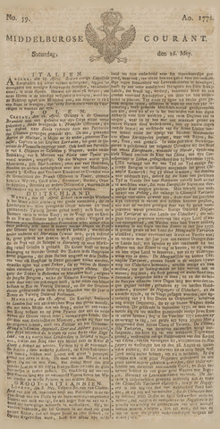 Middelburgsche Courant 1772-05-16