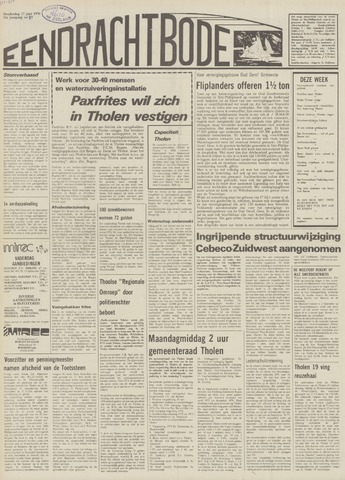 Eendrachtbode /Mededeelingenblad voor het eiland Tholen 1976-06-17