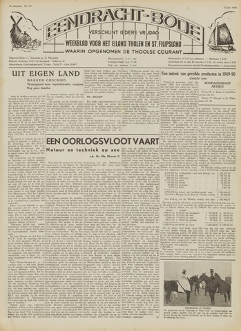 Eendrachtbode /Mededeelingenblad voor het eiland Tholen 1950-06-02