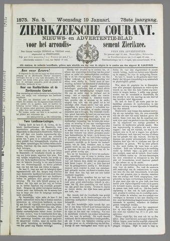 Zierikzeesche Courant 1875-01-19
