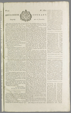 Zierikzeesche Courant 1821-11-20