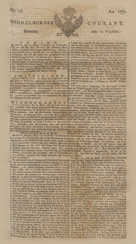 Middelburgsche Courant 1772-08-15