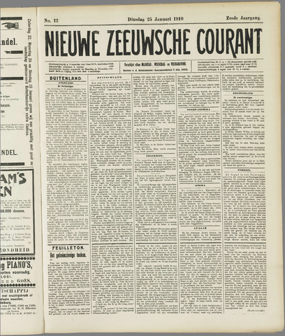 Nieuwe Zeeuwsche Courant 1910-01-25