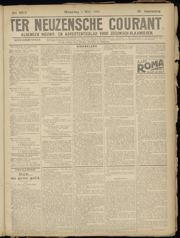 Ter Neuzensche Courant / Neuzensche Courant / (Algemeen) nieuws en advertentieblad voor Zeeuwsch-Vlaanderen 1929-05-06