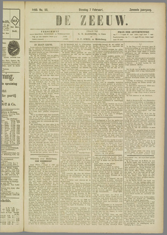 De Zeeuw. Christelijk-historisch nieuwsblad voor Zeeland 1893-02-07