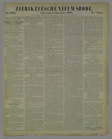 Zierikzeesche Nieuwsbode 1884-12-06