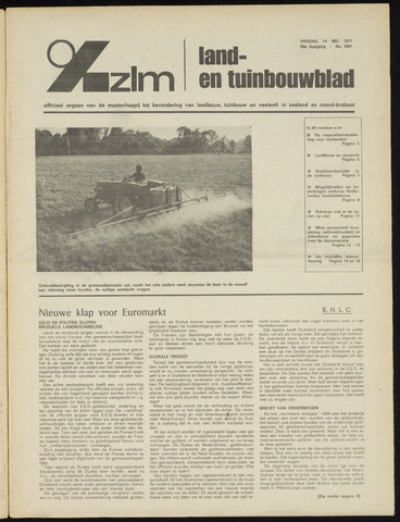 Zeeuwsch landbouwblad ... ZLM land- en tuinbouwblad 1971-05-14