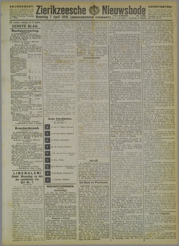 Zierikzeesche Nieuwsbode 1919-04-07