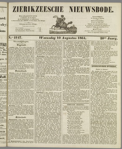 Zierikzeesche Nieuwsbode 1864-08-10
