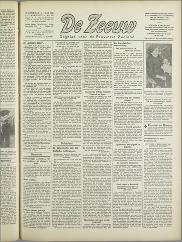 De Zeeuw. Christelijk-historisch nieuwsblad voor Zeeland 1940-07-31