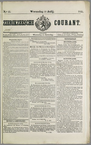 Zierikzeesche Courant 1855-07-18