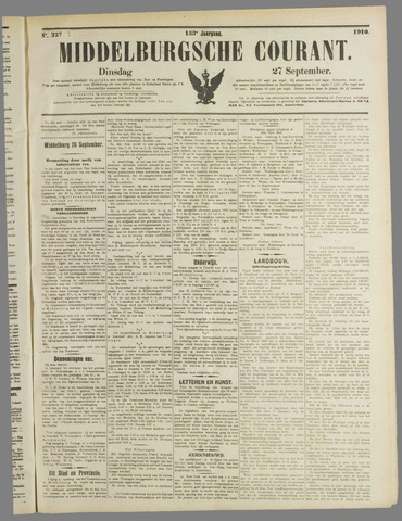 Middelburgsche Courant 1910-09-27