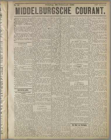Middelburgsche Courant 1920-02-20